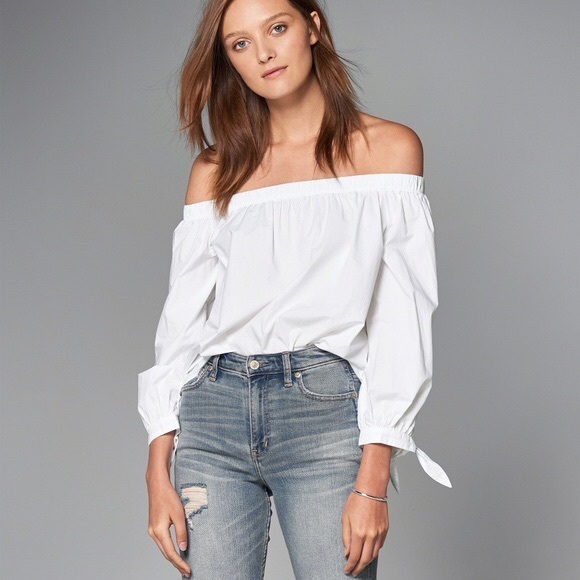 A&F OFF THE SHOULDER TOP - Picture 1 of 8